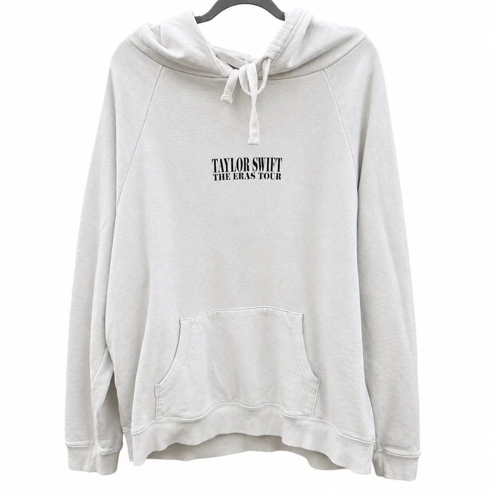 Taylor Swift Womens 3XL The Eras Tour Hoodie Cream Back Graphic Concert Merch - Picture 2 of 6